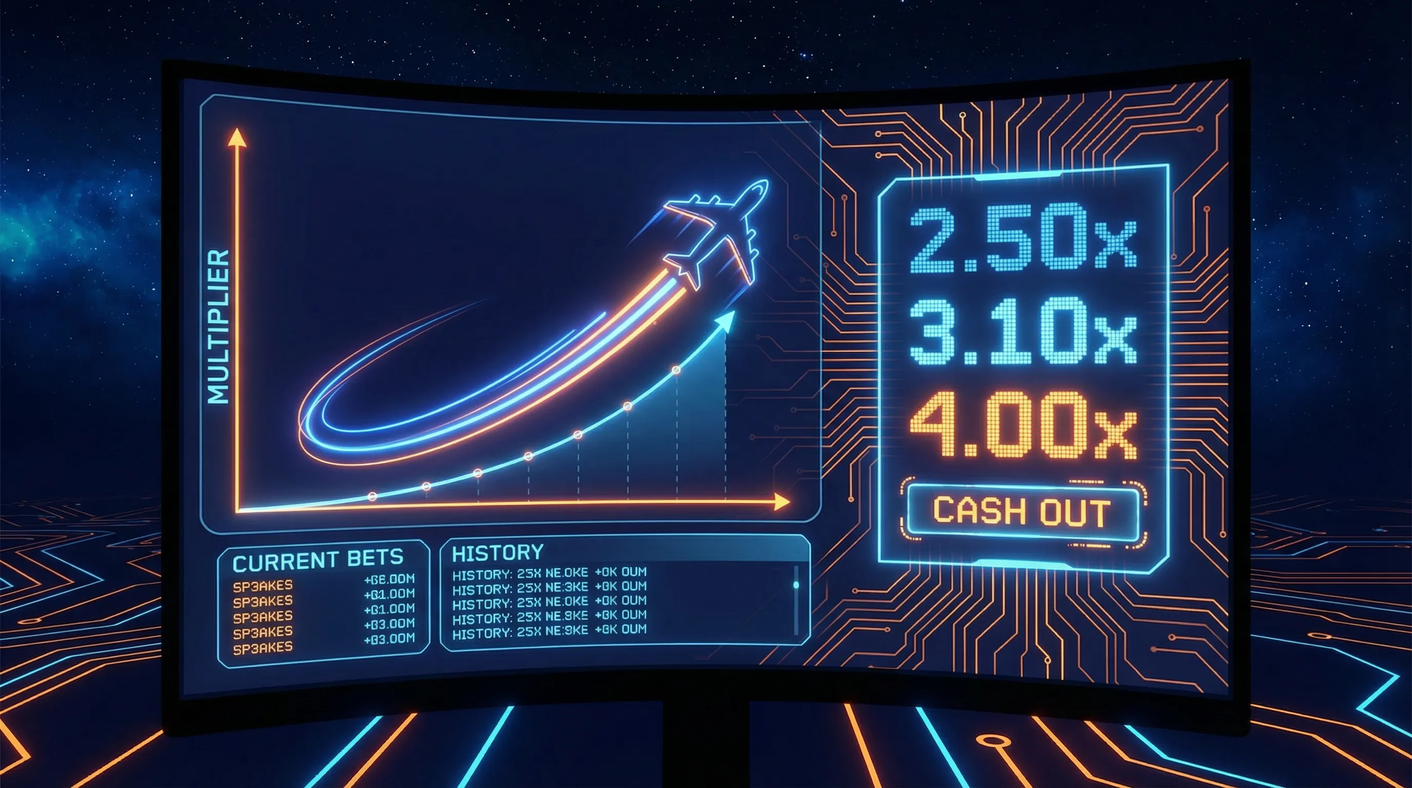 Jogo Aviator com avião subindo e multiplicador crescente